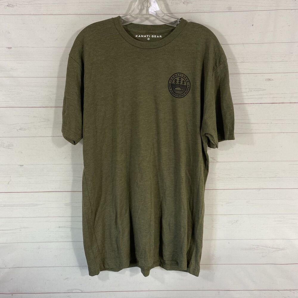 Kanati Mens San Juan Fishing Supply T-Shirt XL Olive Green Short Sleeve